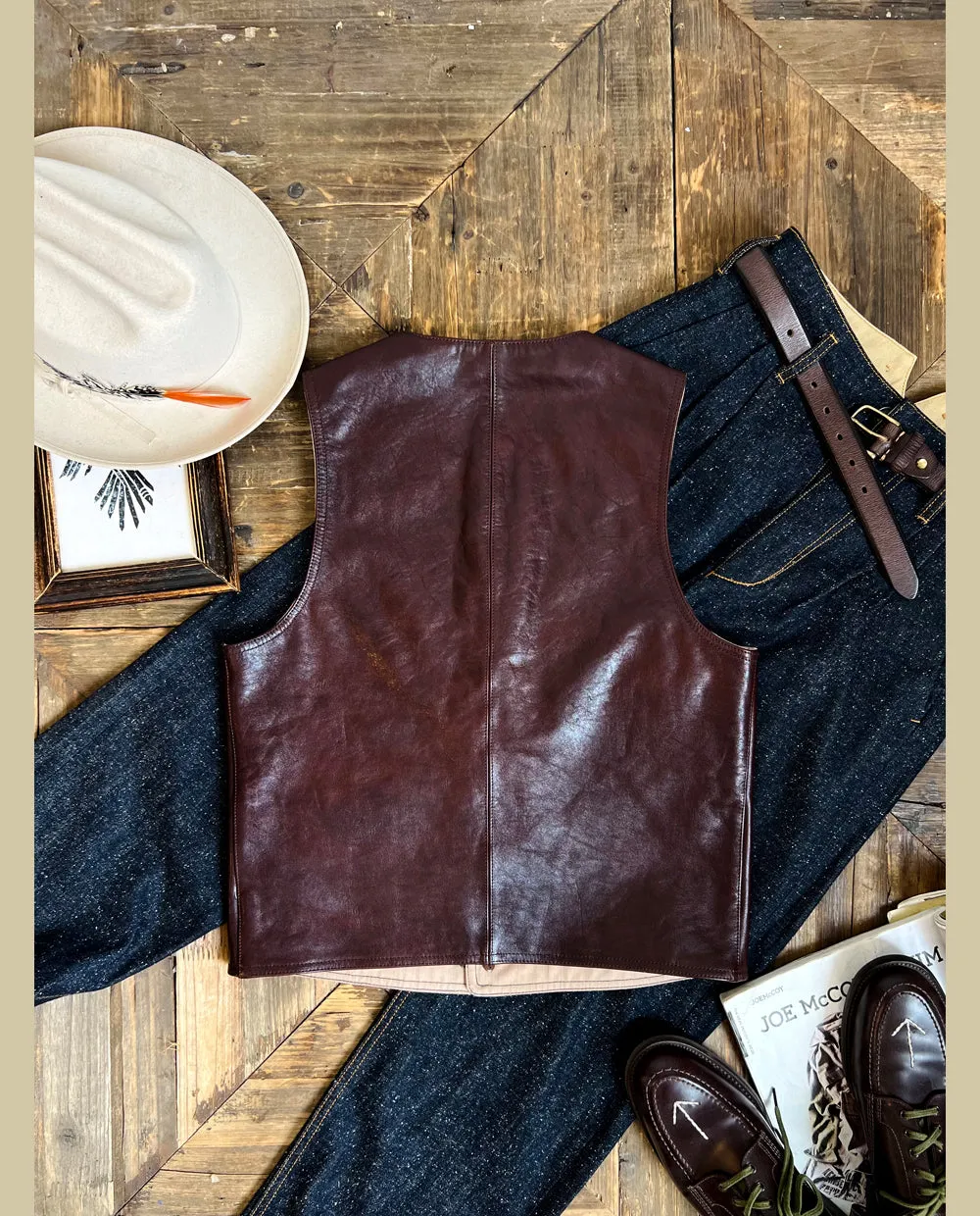 1910s Crew Neck Leather Vest