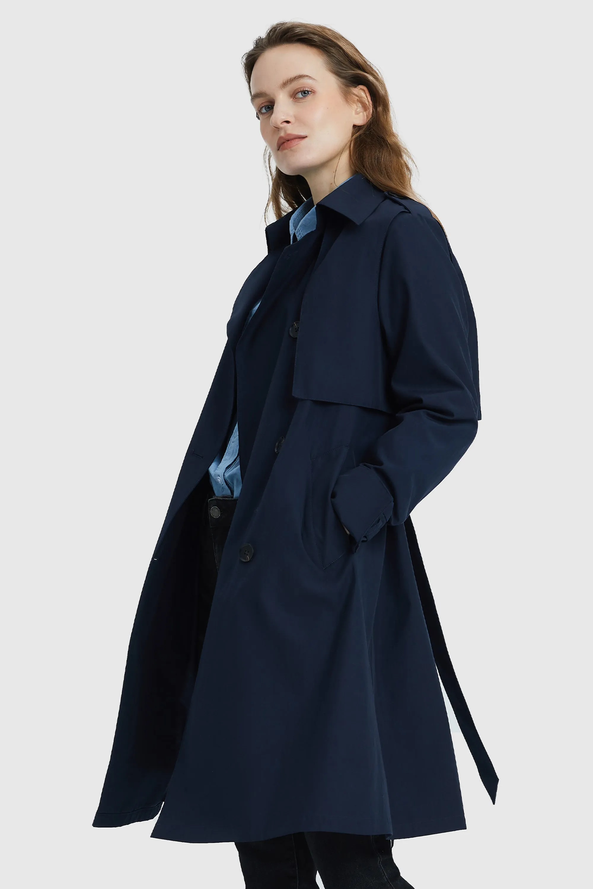 3/4 Trench with Removable Vest