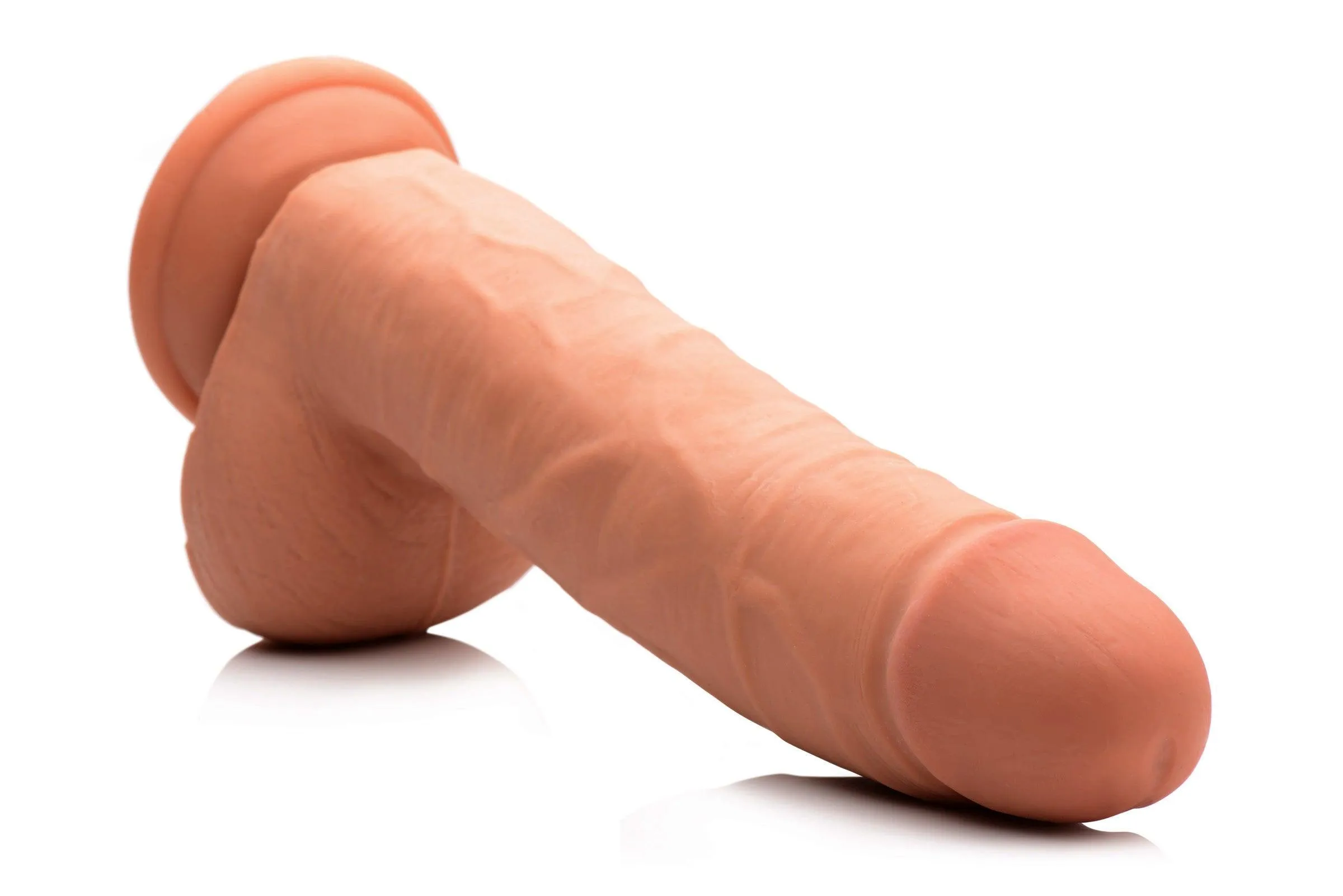 9 Inch Ultra Real Dual Layer Suction Cup Dildo- Medium Skin Tone