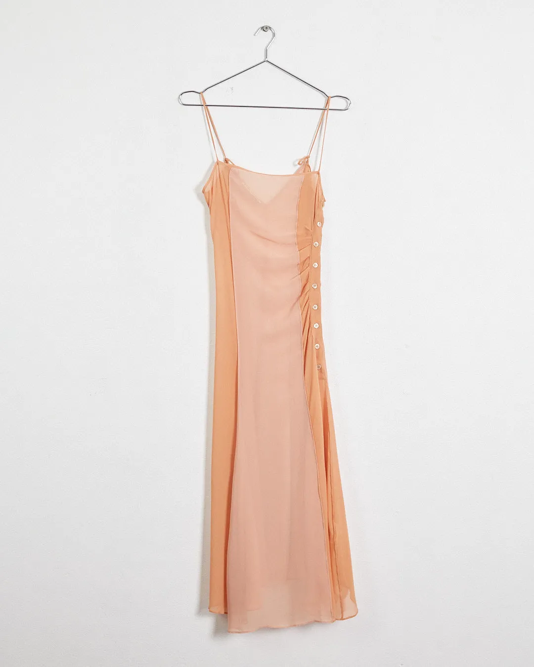 Acne Studios spring '19 sheer slip dress, pale orange, 8