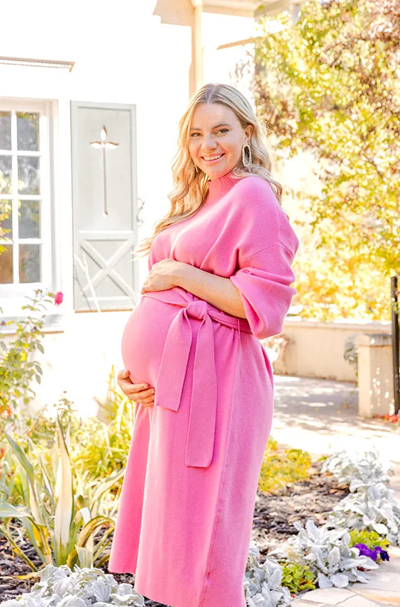 Alesha Barbie Pink Sweater Dress - DM Exclusive - Maternity Friendly - Restocked