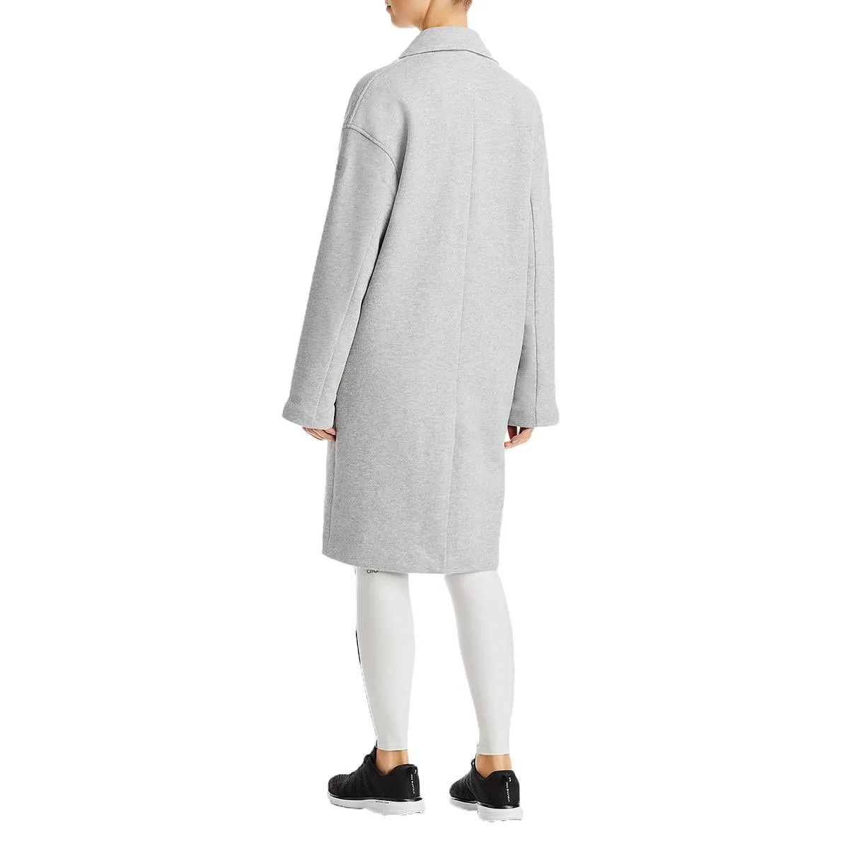 Alo Yoga Womens Cotton Blend Heathered Trench Coat