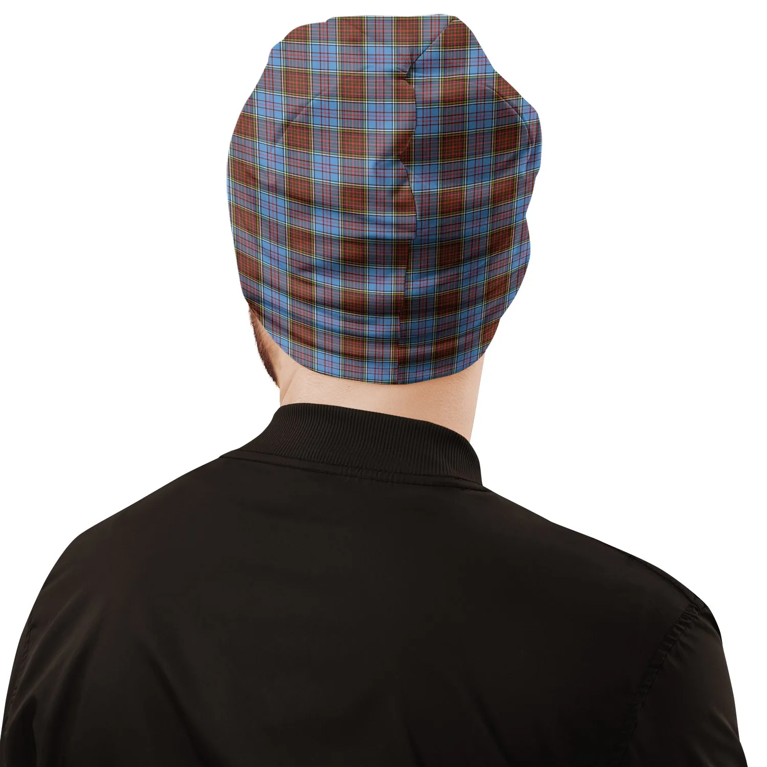 Anderson Modern Tartan Beanies Hat with Family Crest