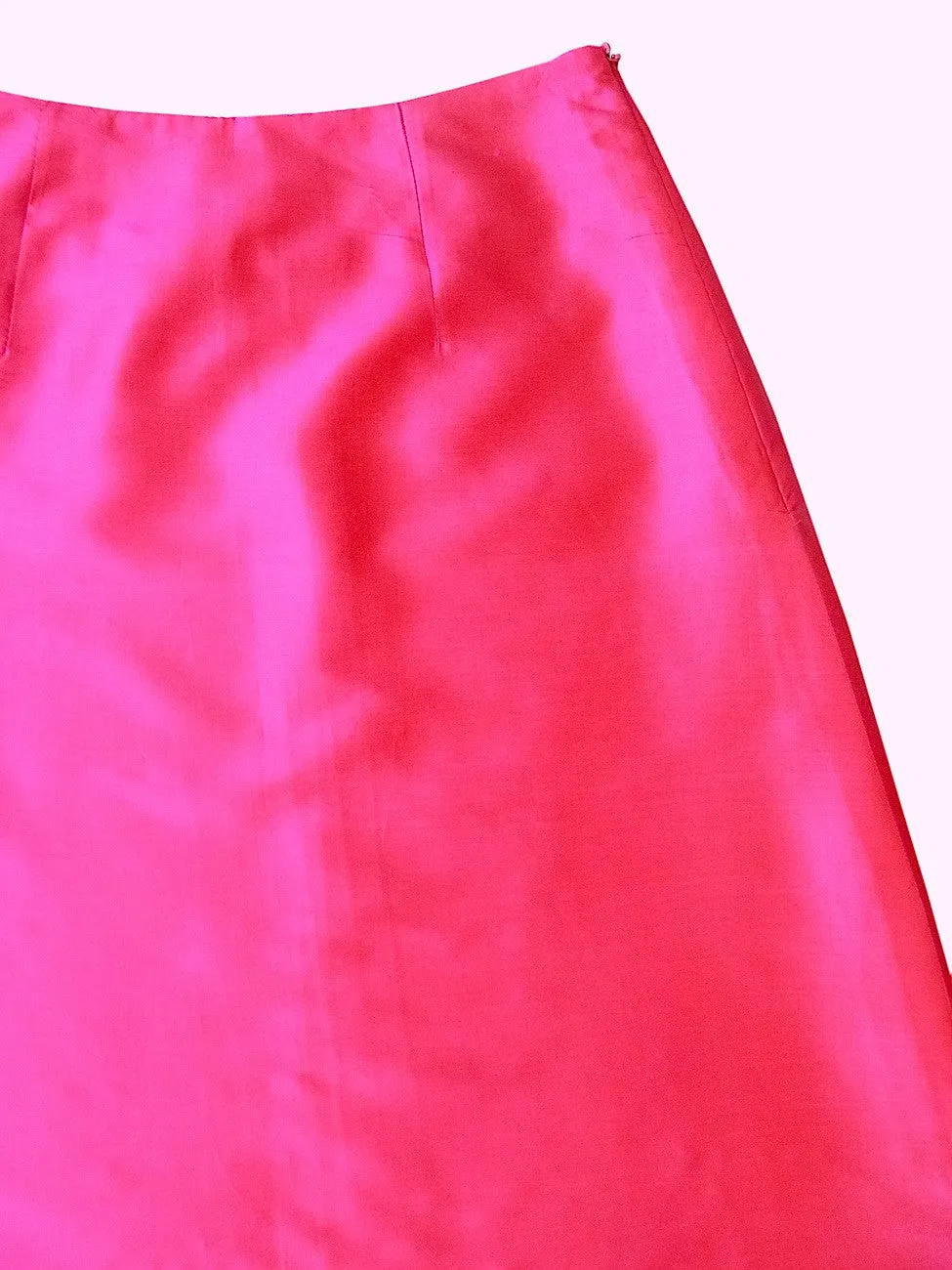 Audrey Skirt Thai Silk Taffeta Fuchsia