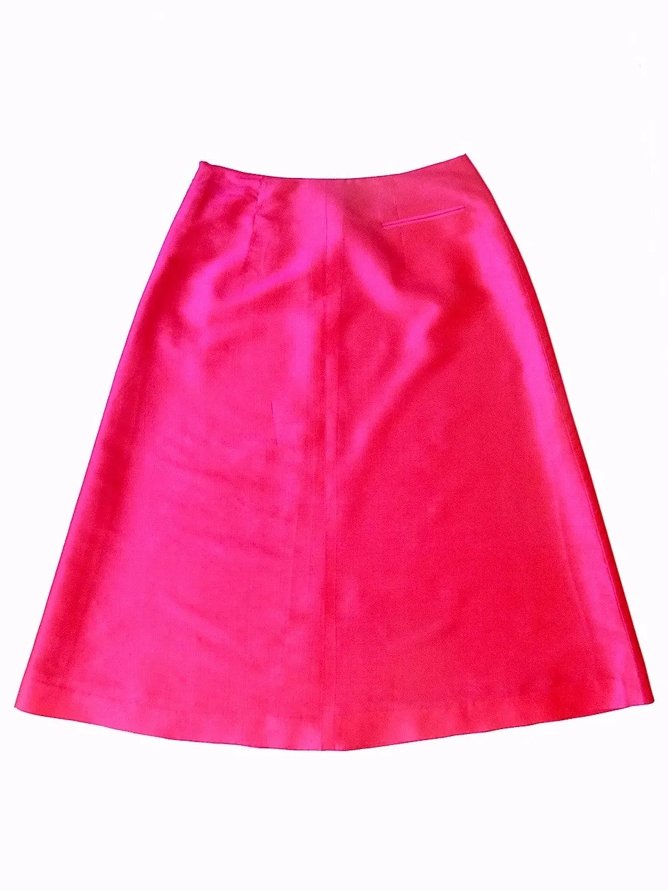 Audrey Skirt Thai Silk Taffeta Fuchsia