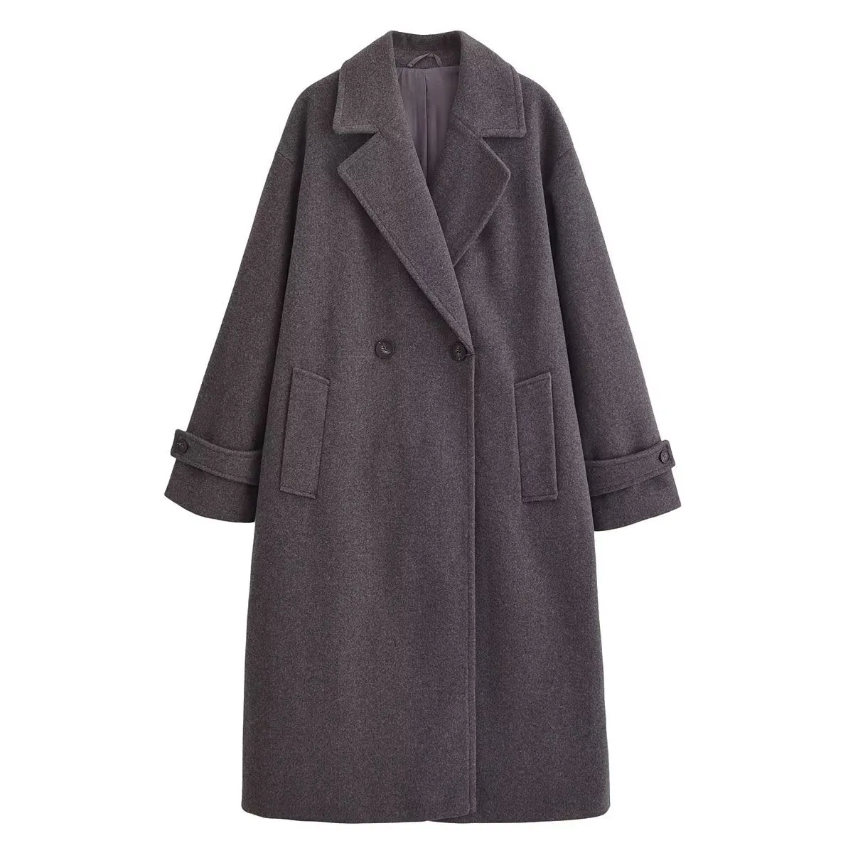 Autumn Women Street Woolen Trench Coat Overcoat Coat