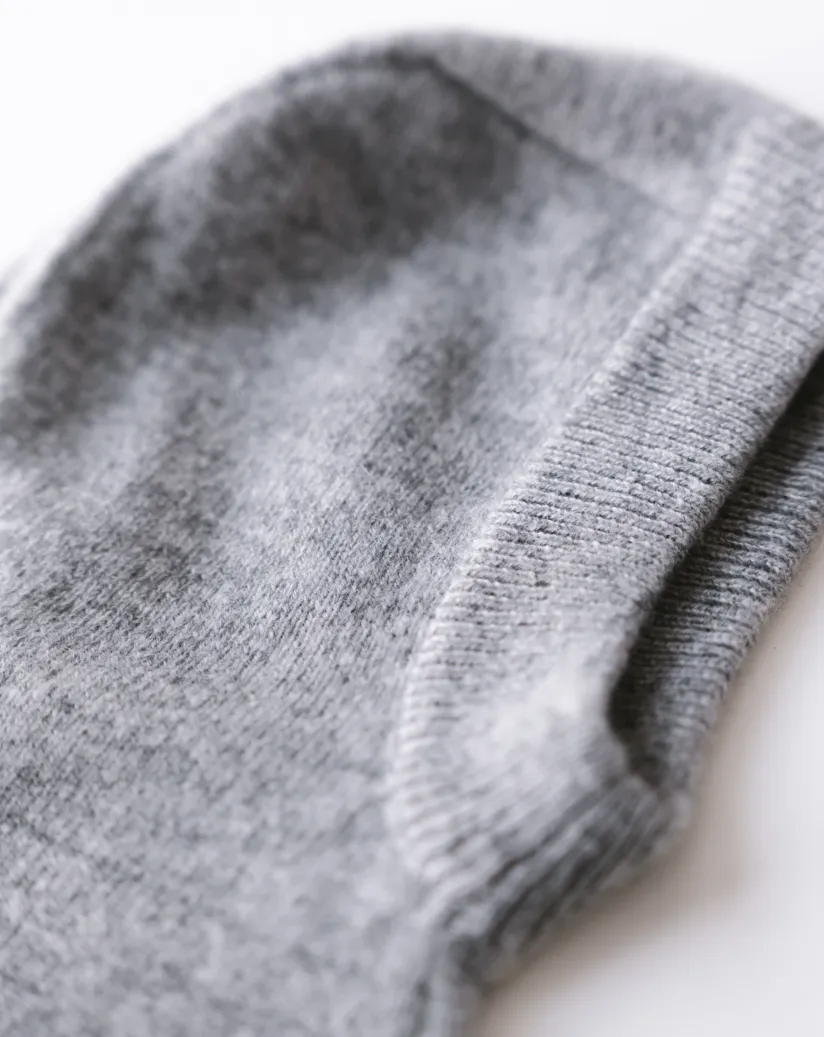 Baby Cashmere Balaclava - Heather Grey