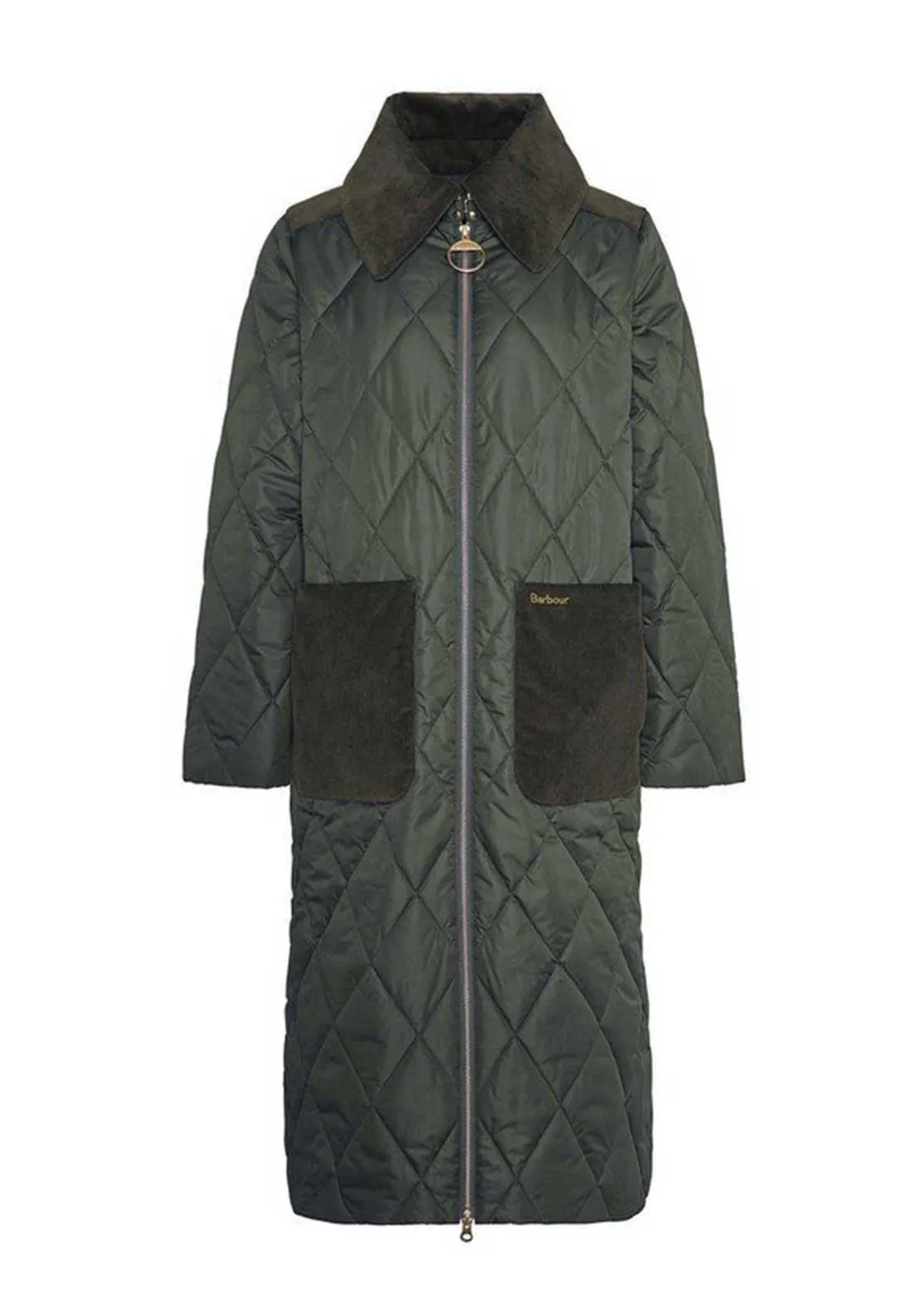 Barbour Malton Quilted Coat, Olive Green