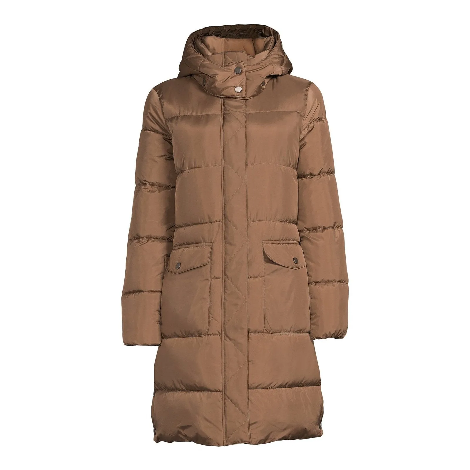 BCBG Paris Women's Long Puffer Coat with Hood