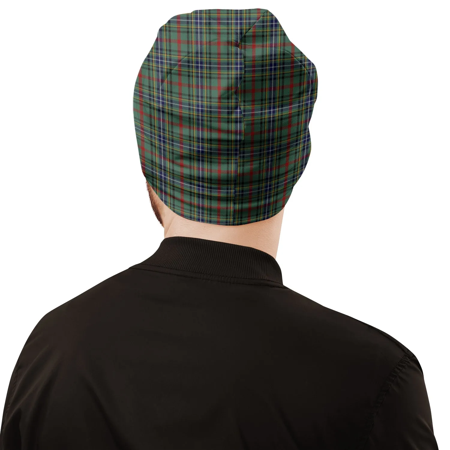 Bisset Tartan Beanies Hat with Family Crest