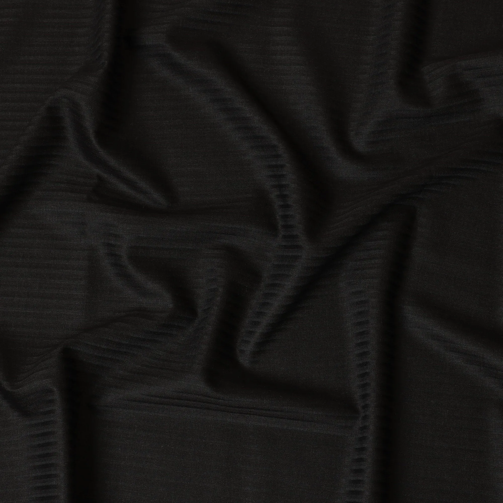 Black Pinstripe SCABAL Super 140's All Wool Suiting Fabric, 3.75 Meters, 150 cm Width-D20714