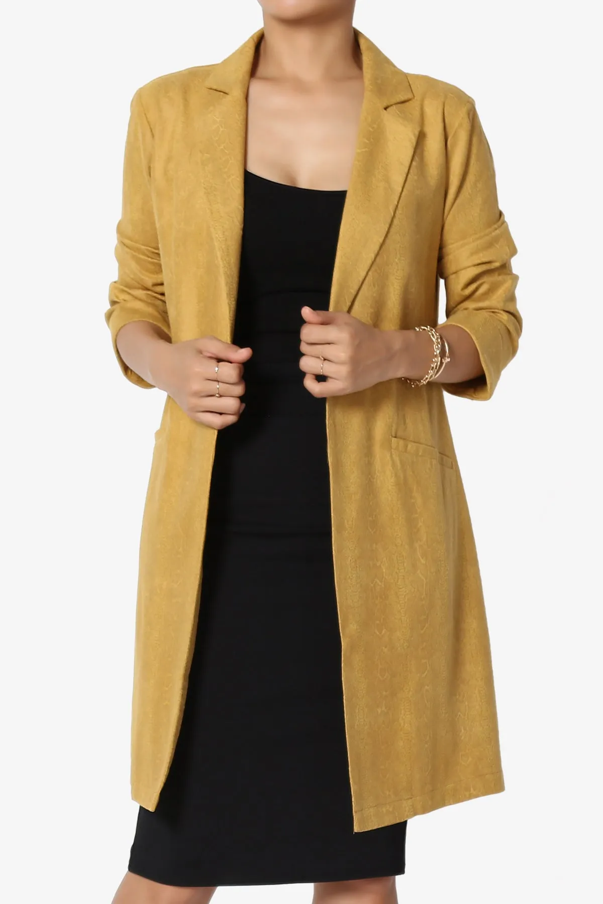 Boa Snake Suede Longline Blazer