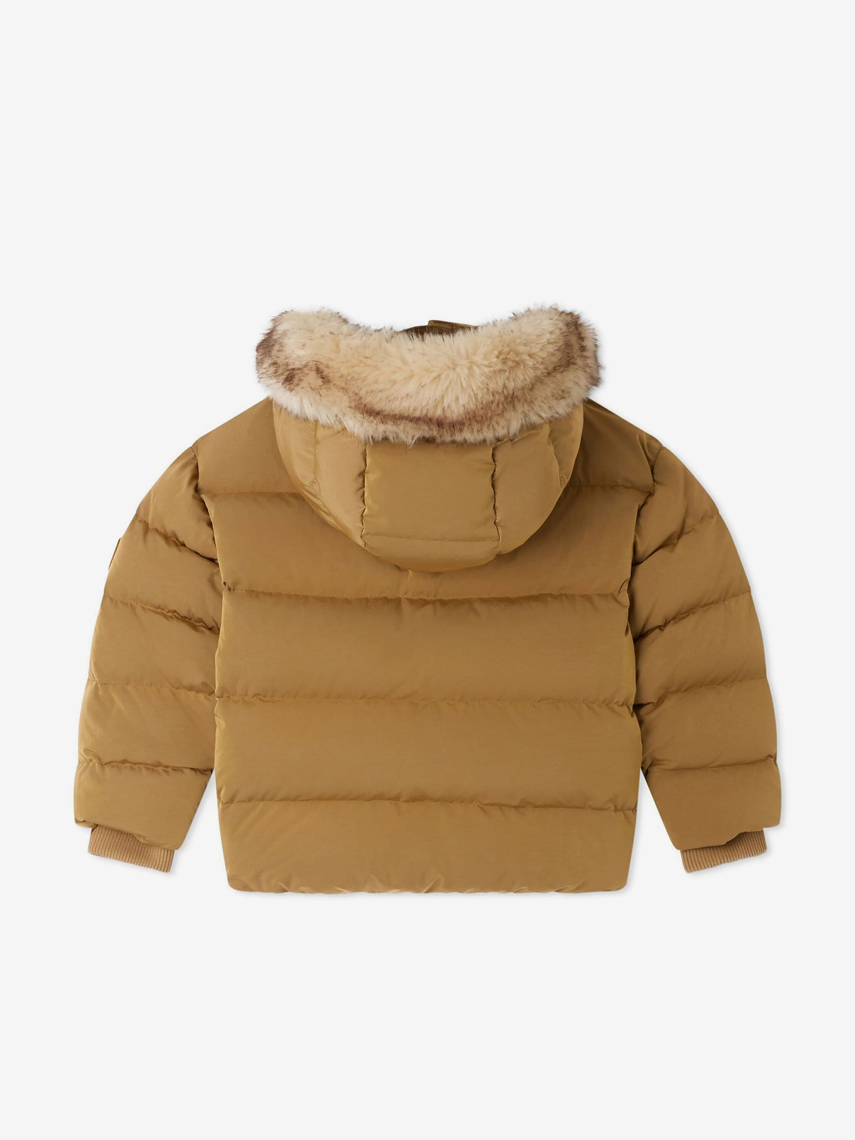 Bonpoint Girls Goldie Puffer Jacket in Brown