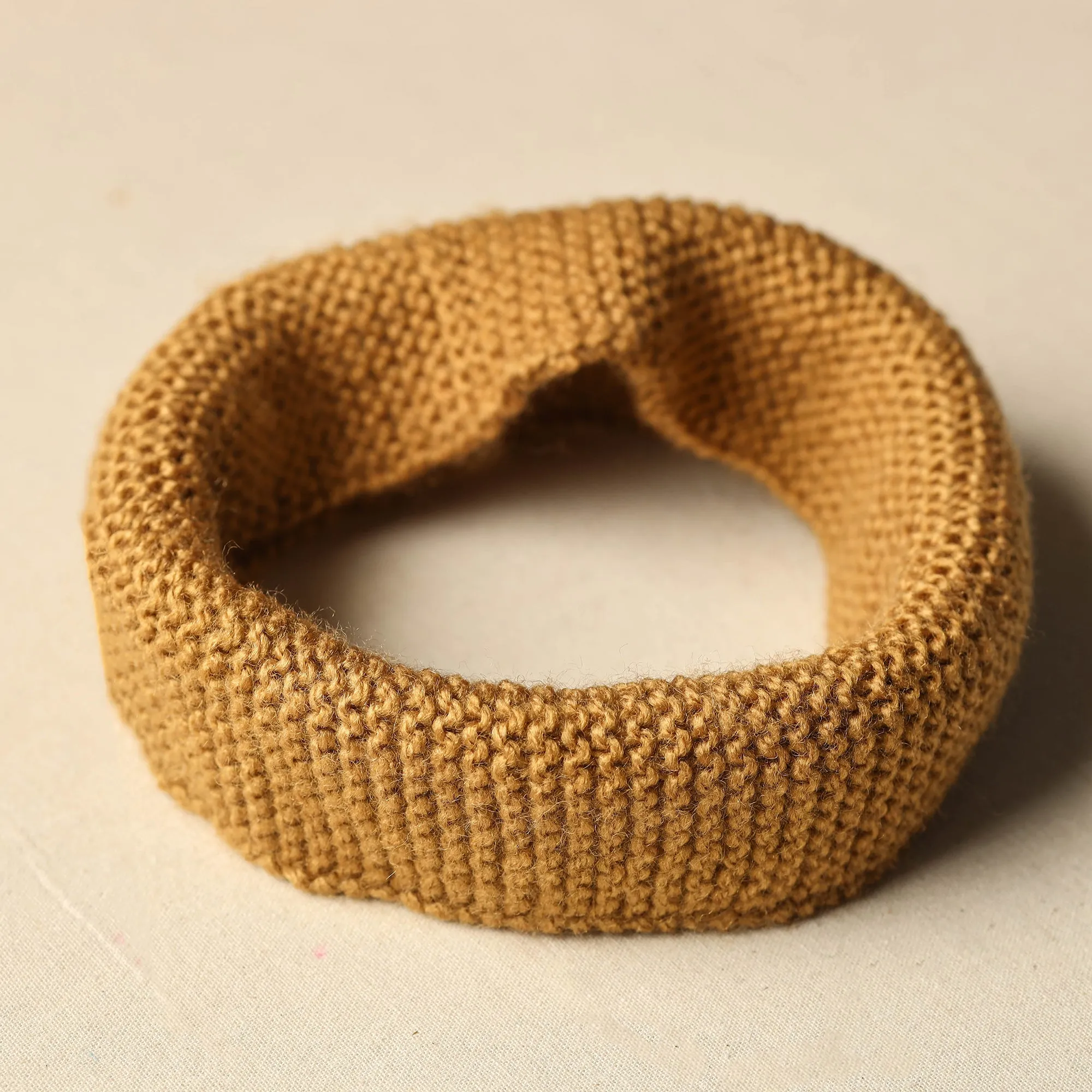 Brown - Kumaun Hand Knitted Woolen Warm Headband 24