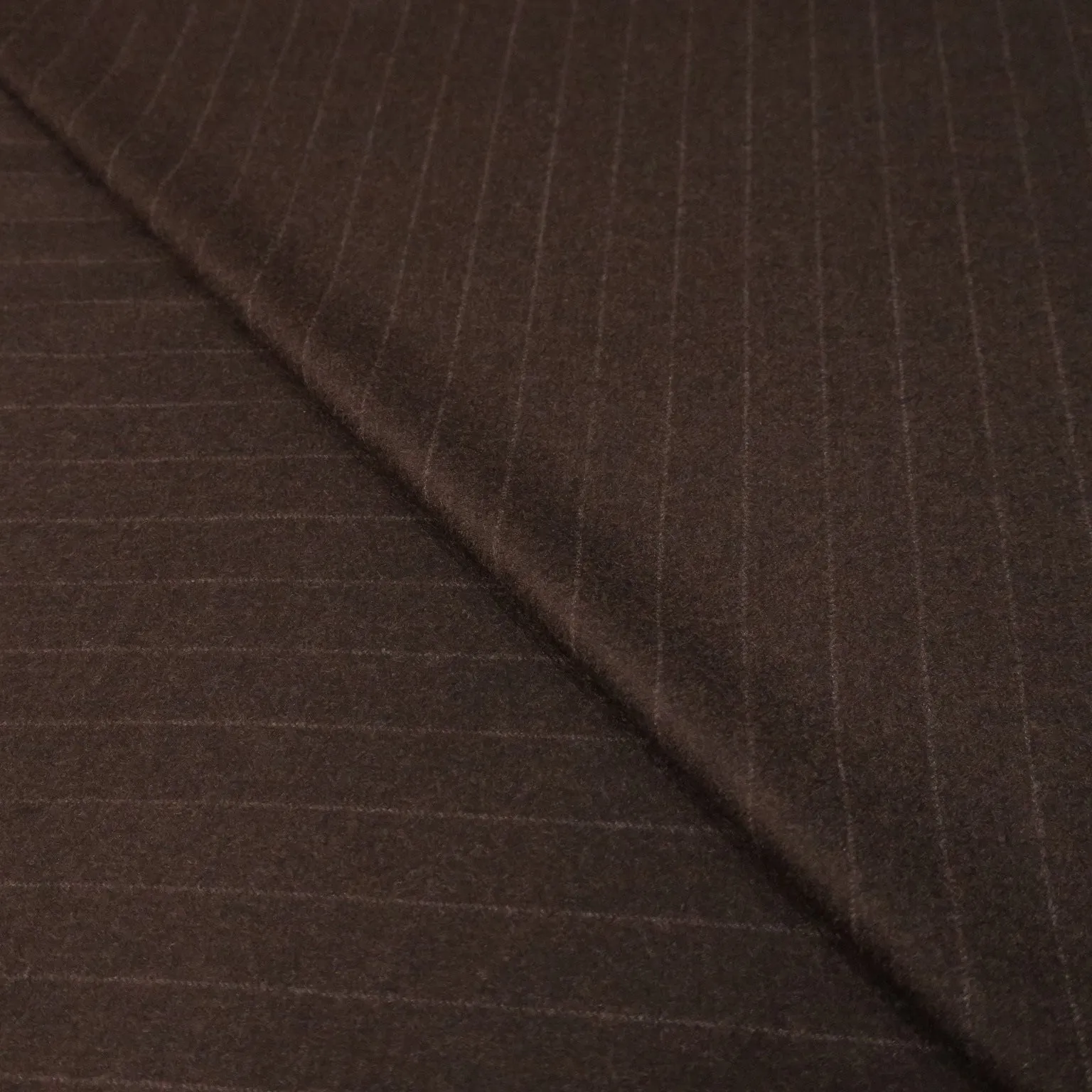 Brown Stripes Winter Wool and Cashmere Loro Piana Fabric