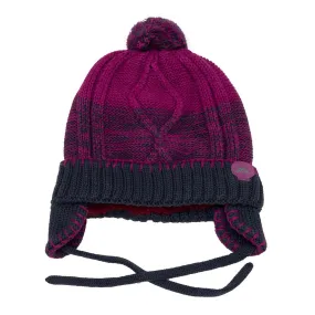 Calikids Cotton Knit Pompom Baby Hat - Magenta (S)