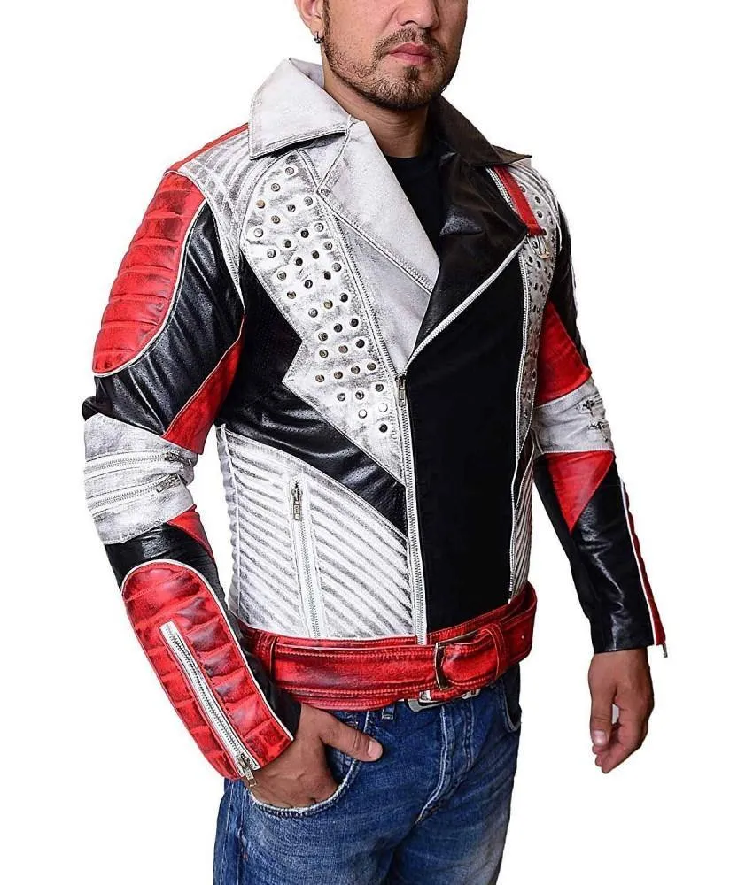 Carlos Descendants 2 Genuine Leather Jacket with Removable Sleeves