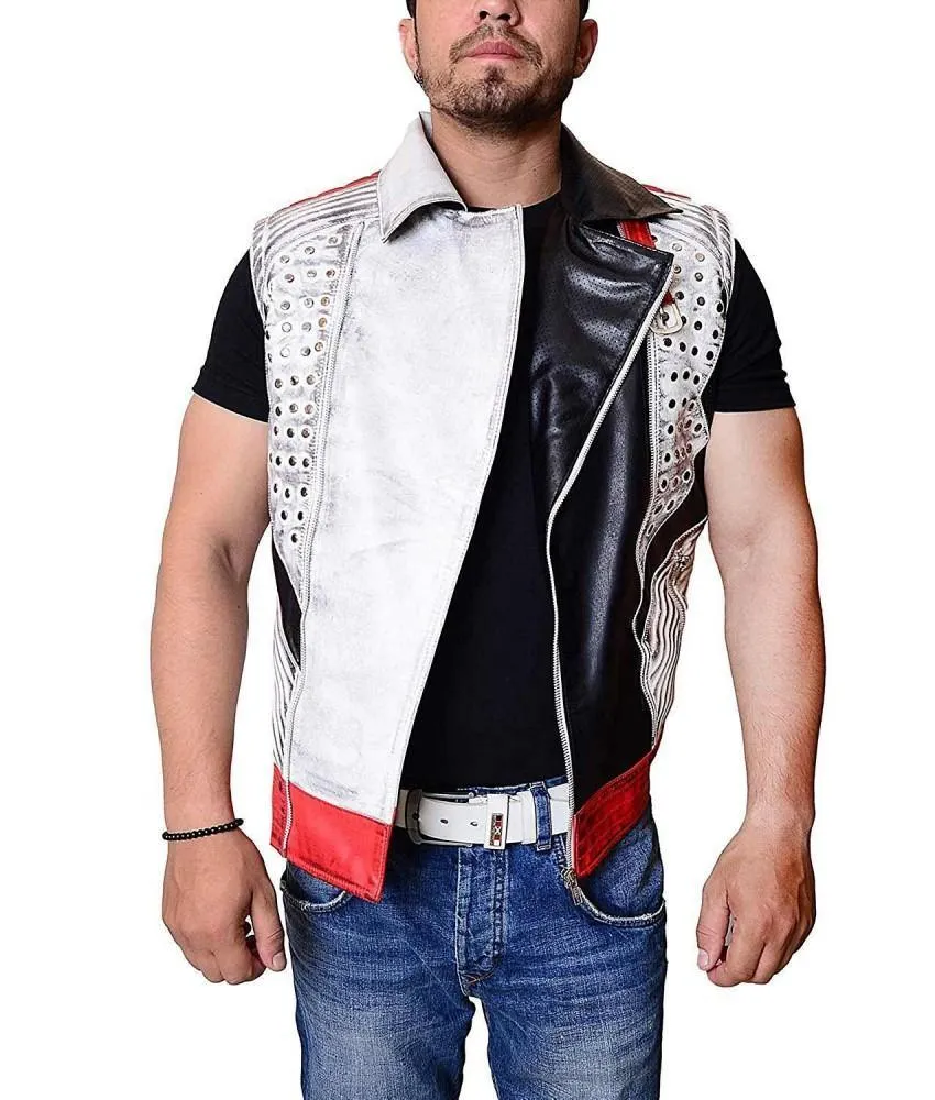 Carlos Descendants 2 Genuine Leather Jacket with Removable Sleeves