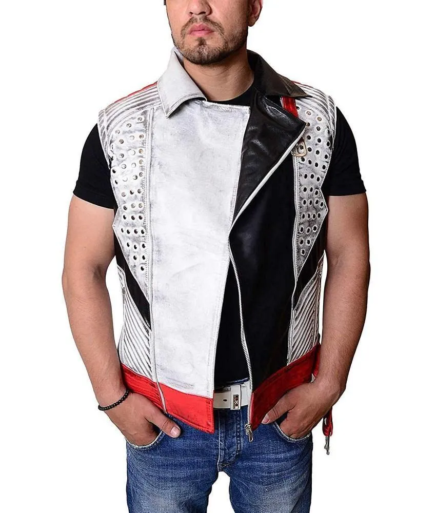 Carlos Descendants 2 Genuine Leather Jacket with Removable Sleeves