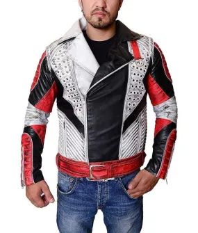 Carlos Descendants 2 Genuine Leather Jacket with Removable Sleeves