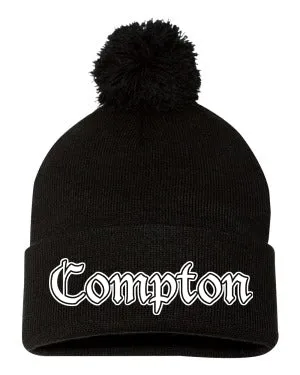 COMPTON POM POM BEANIE