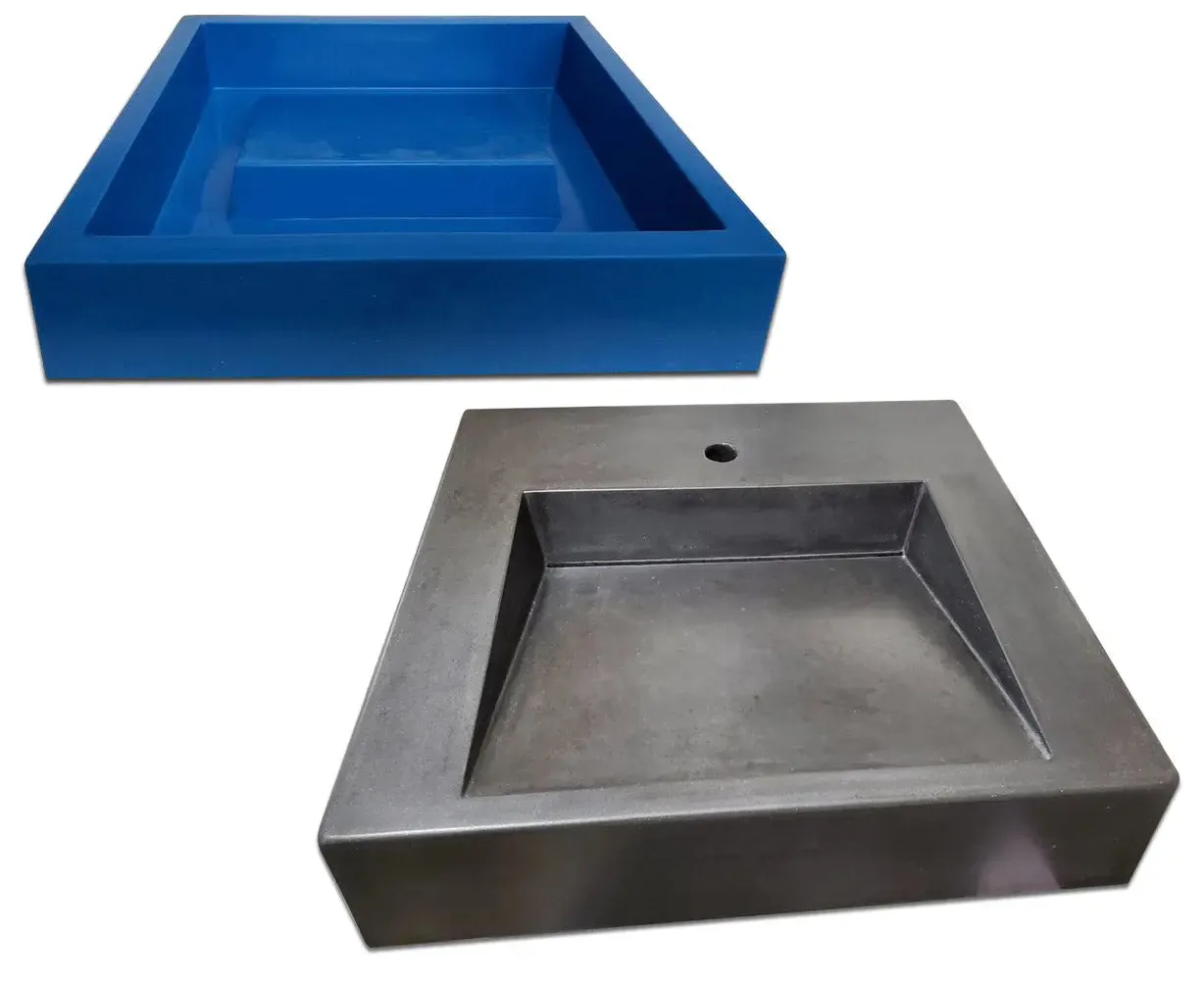 Concrete Sink Mold SDP-52 ADA Shallow Ramp Tray (24"x22"x5")