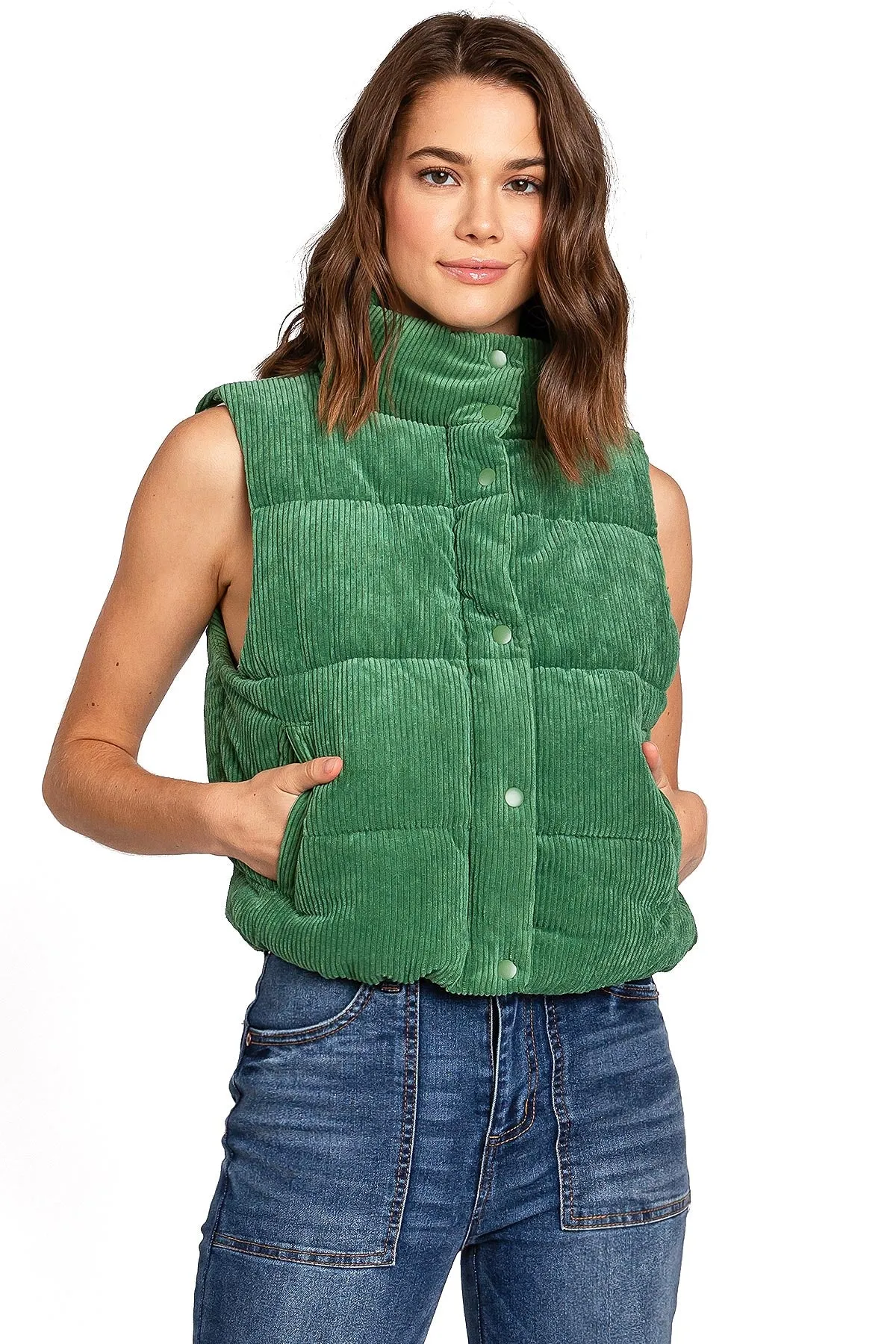 Corduroy Puffer Vest