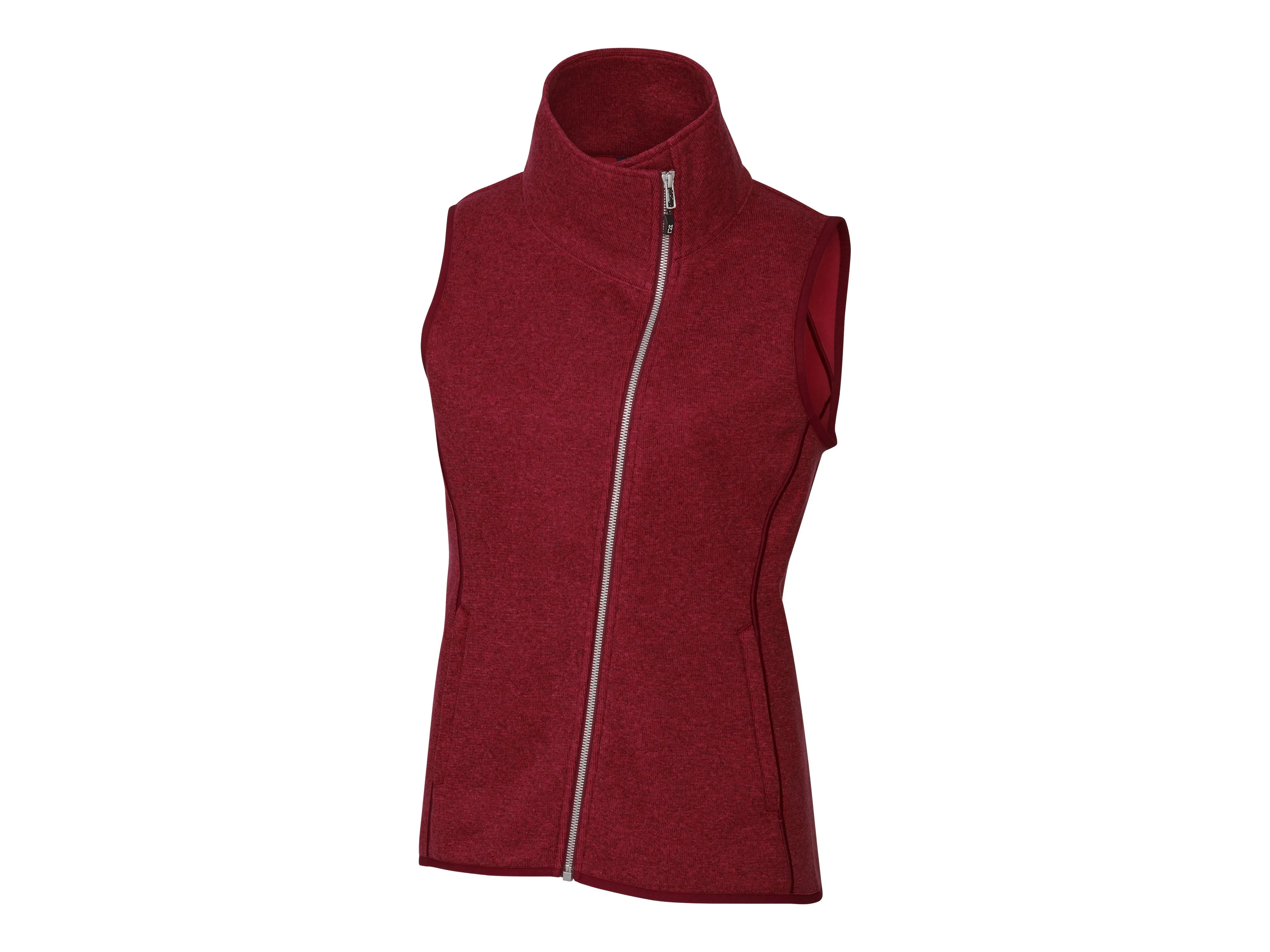 Cutter & Buck Mainsail Sweater-Knit Womens Full Zip Vest