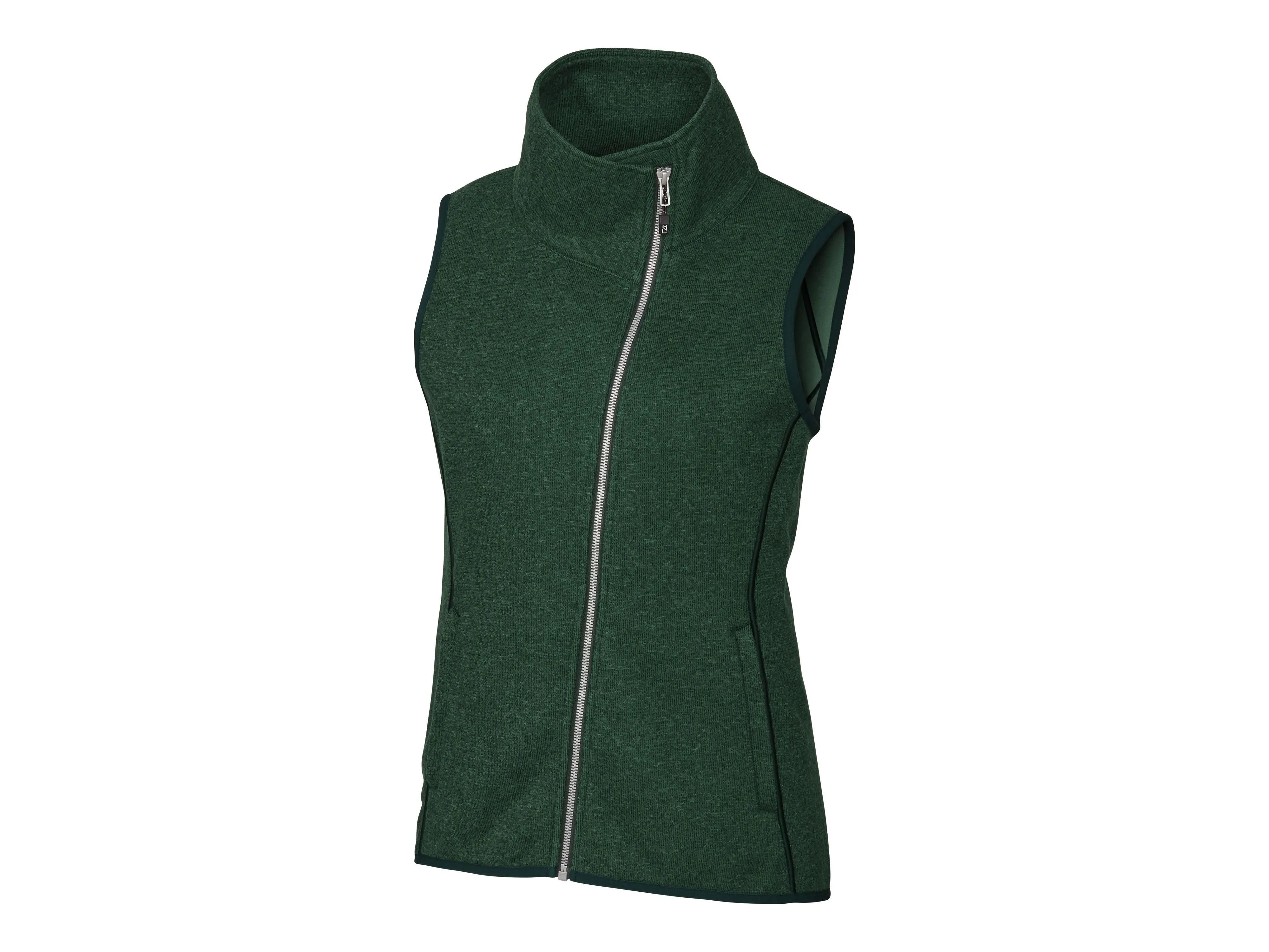 Cutter & Buck Mainsail Sweater-Knit Womens Full Zip Vest