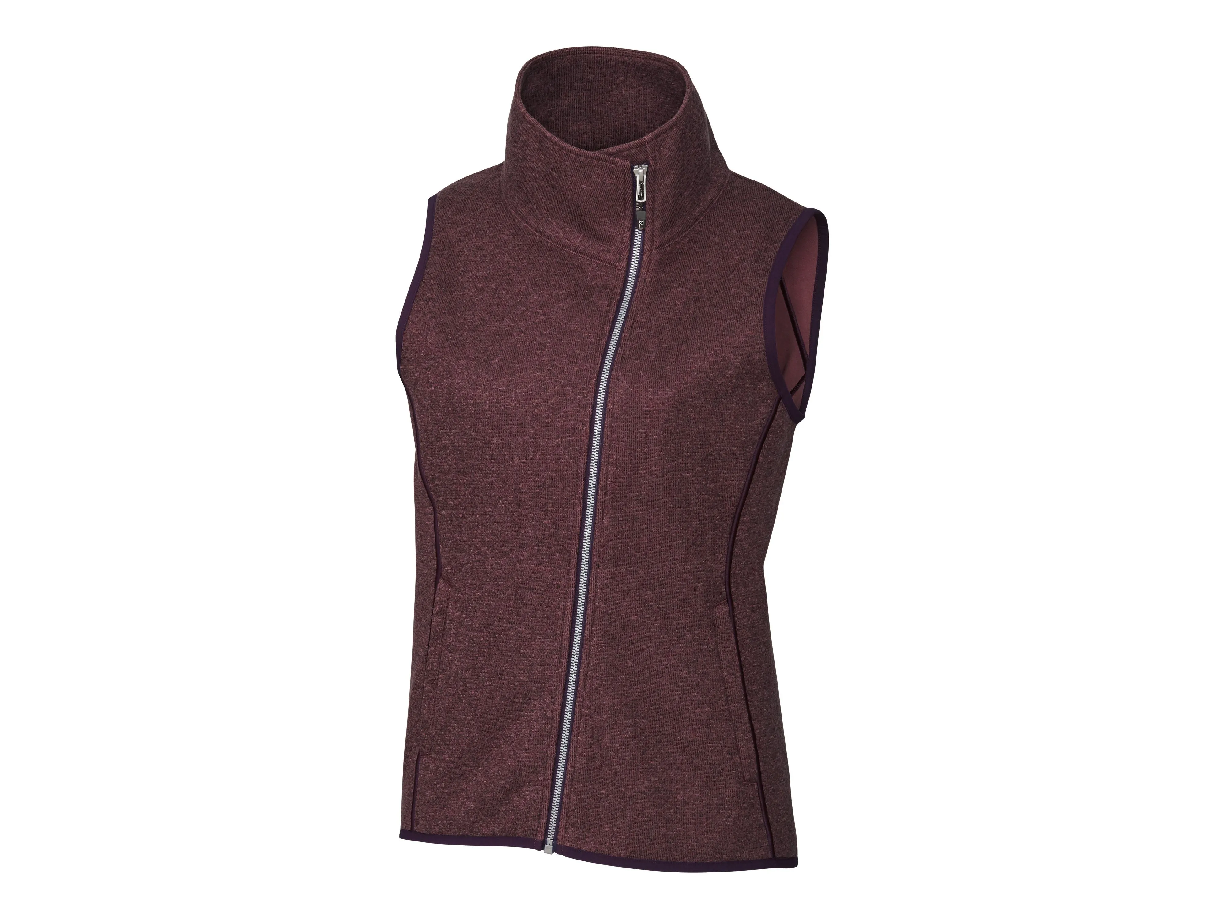 Cutter & Buck Mainsail Sweater-Knit Womens Full Zip Vest