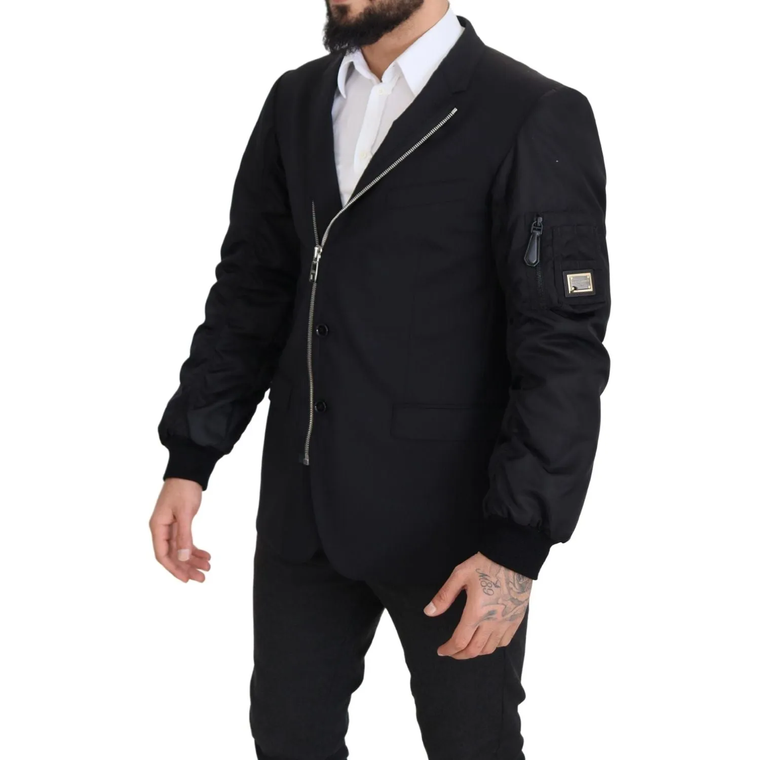 Dolce & Gabbana Elegant Black Virgin Wool Jacket