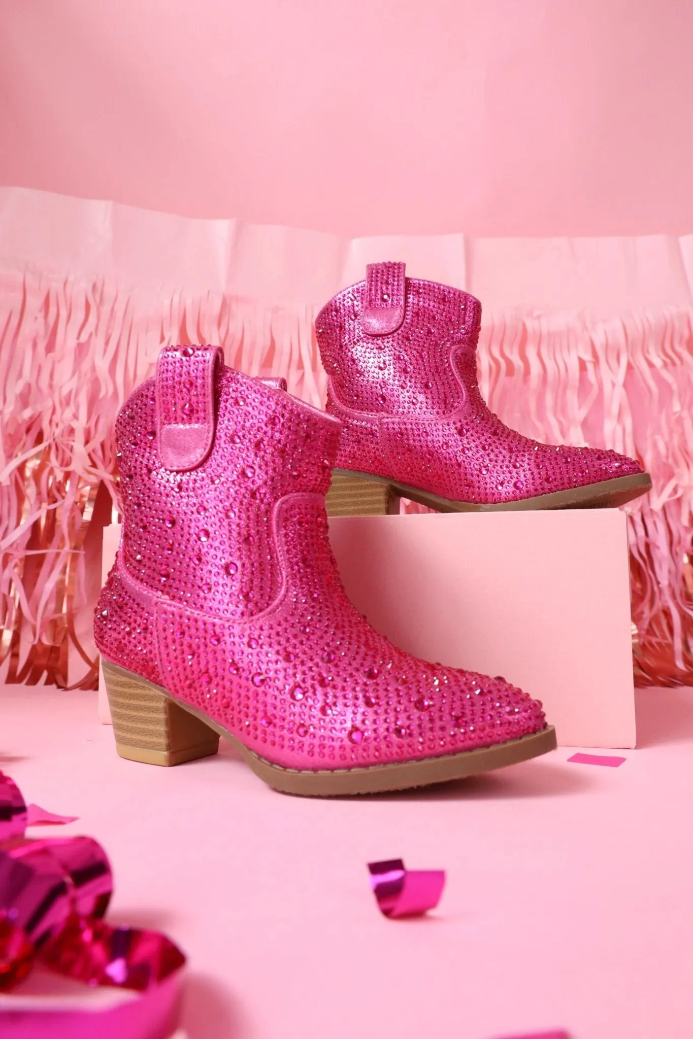 Fuchsia Rhinestone Boots for Mom and Daughter Matching