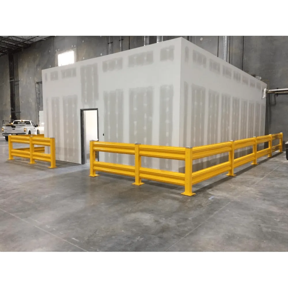 Heavy Duty Warehouse Double Guard Rail Add-On Unit