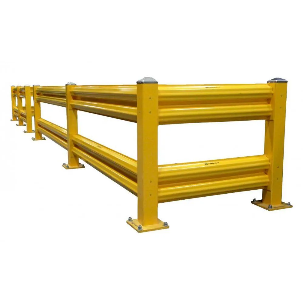 Heavy Duty Warehouse Double Guard Rail Add-On Unit