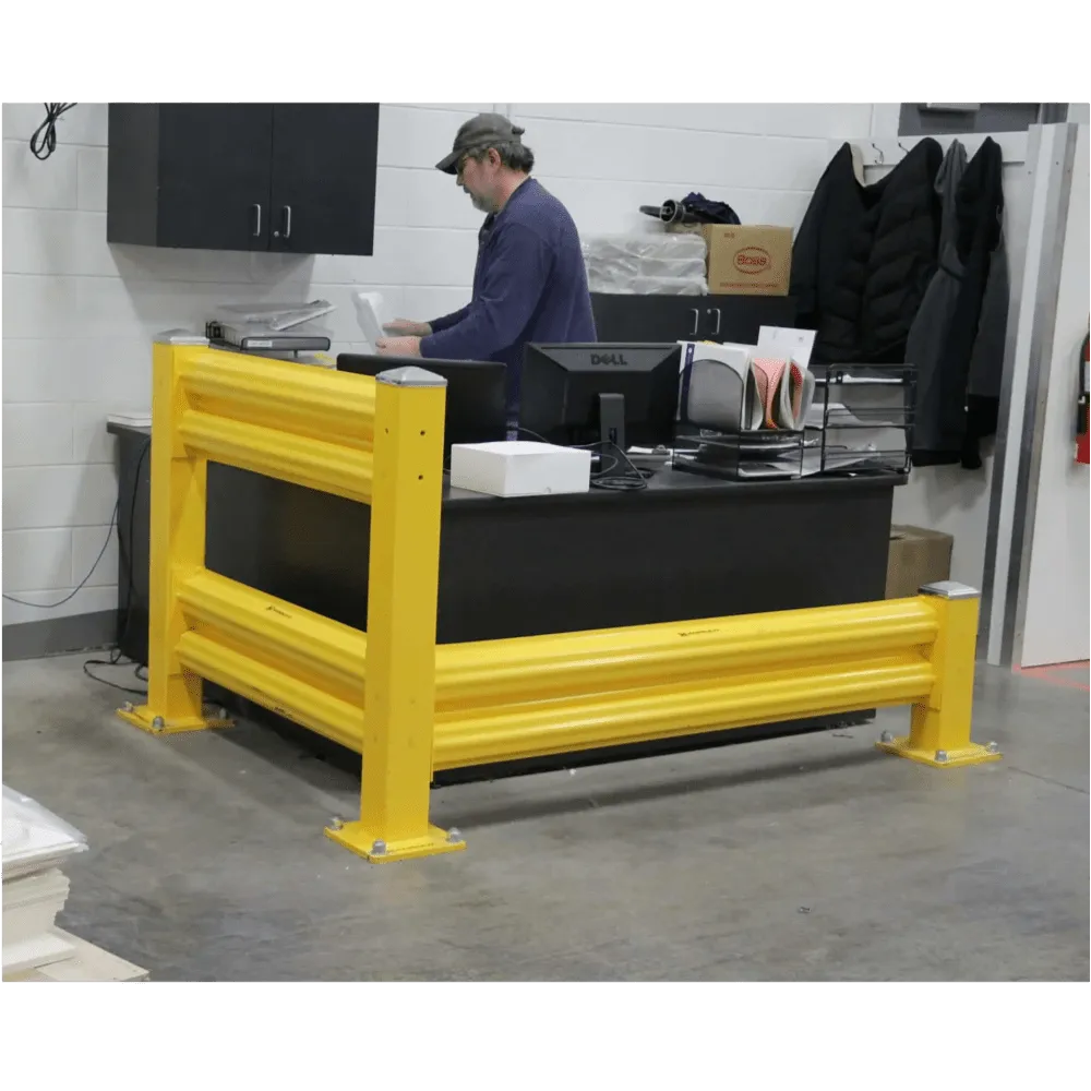 Heavy Duty Warehouse Double Guard Rail Add-On Unit