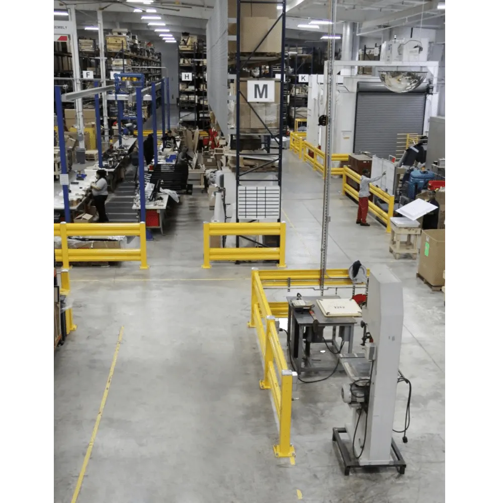 Heavy Duty Warehouse Double Guard Rail Add-On Unit