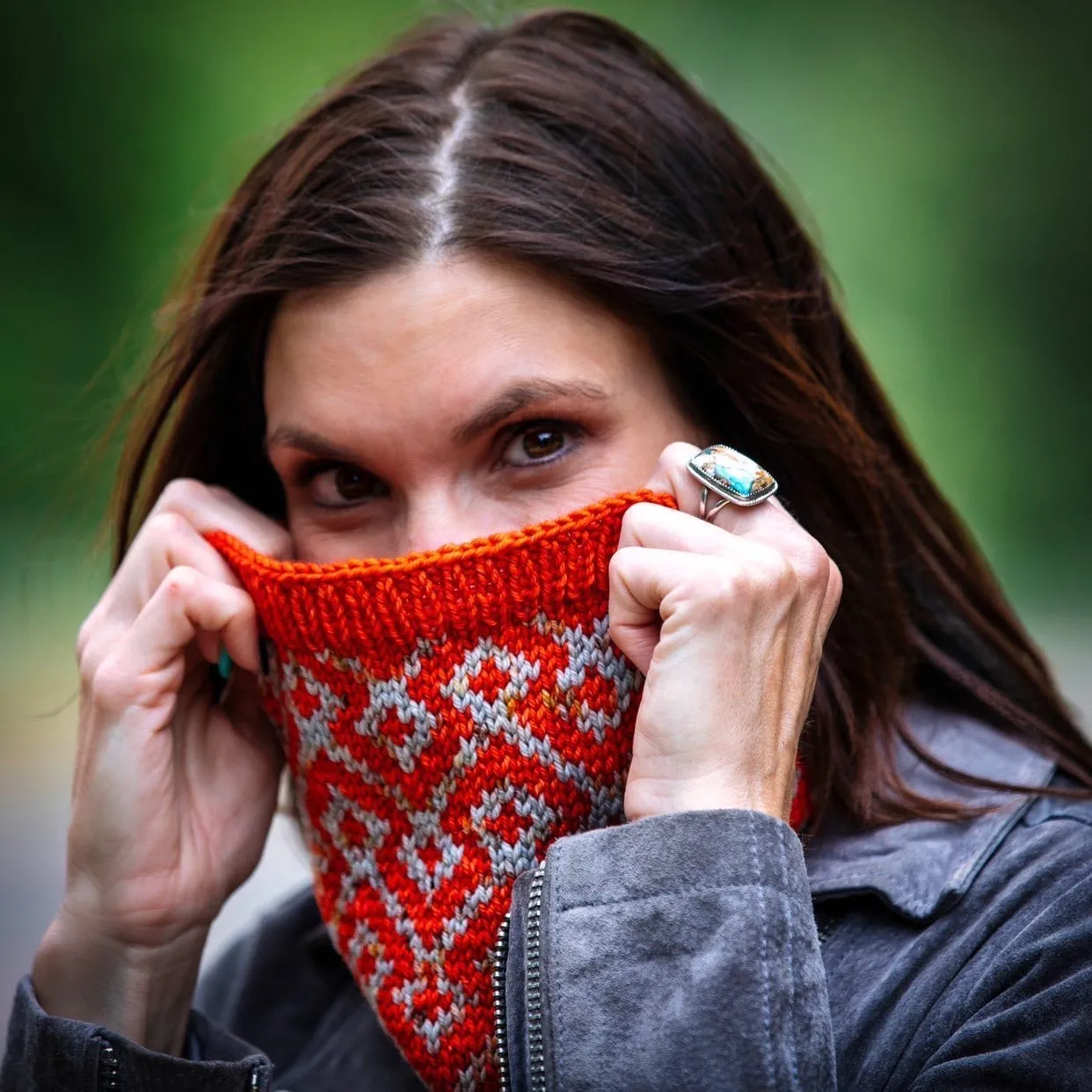 Here's Looking at You Cowl Knitting PATTERN colorwork fair isle