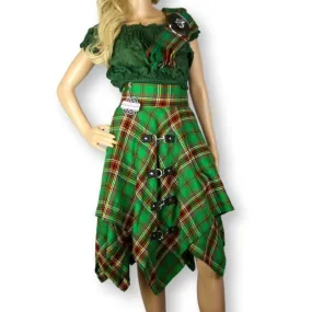 Highland Kilt Pixie Skirt Irish Tara/Murphy Tartan