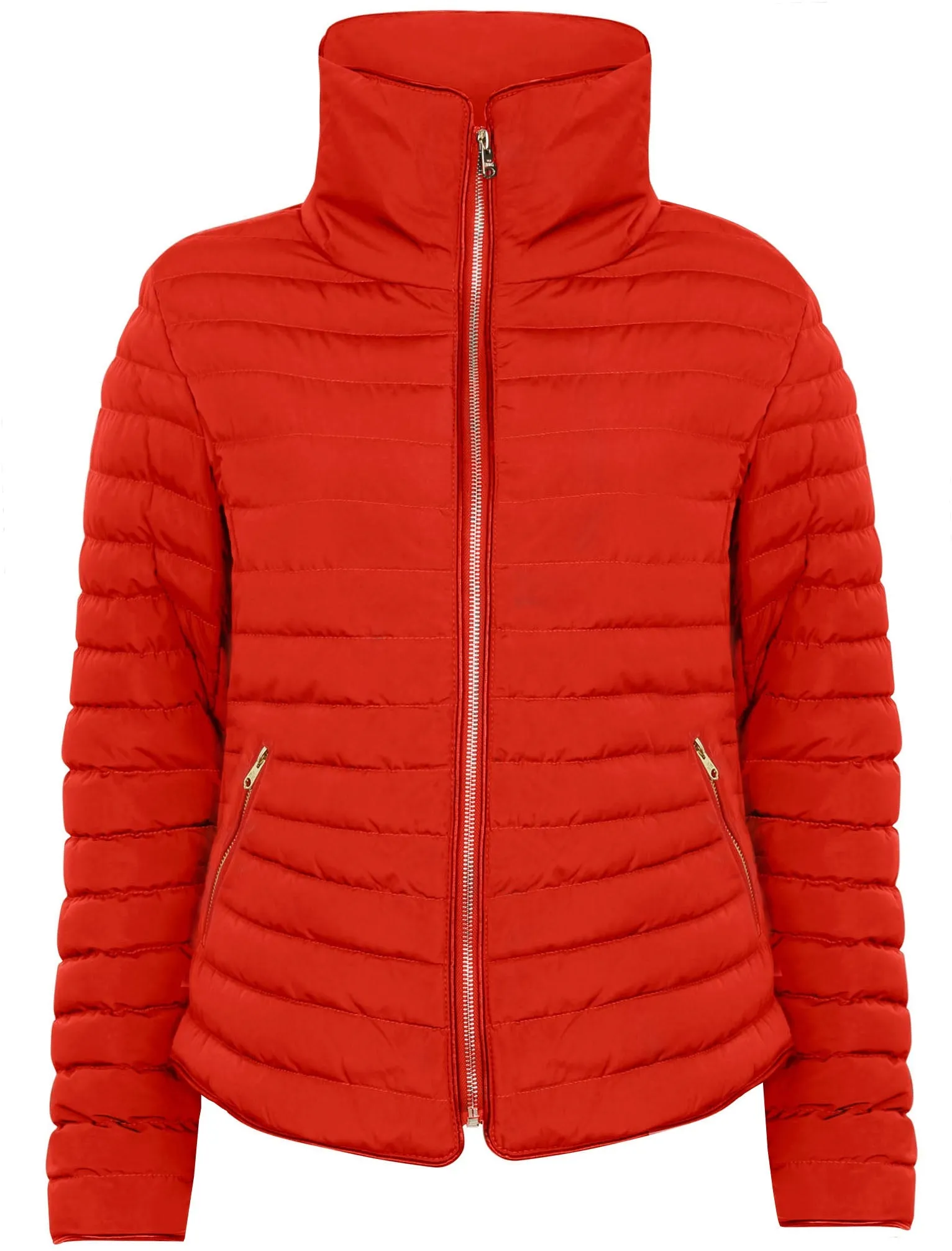 Honey 2 Funnel Neck Quilted Jacket in Crimson - Tokyo Laundry