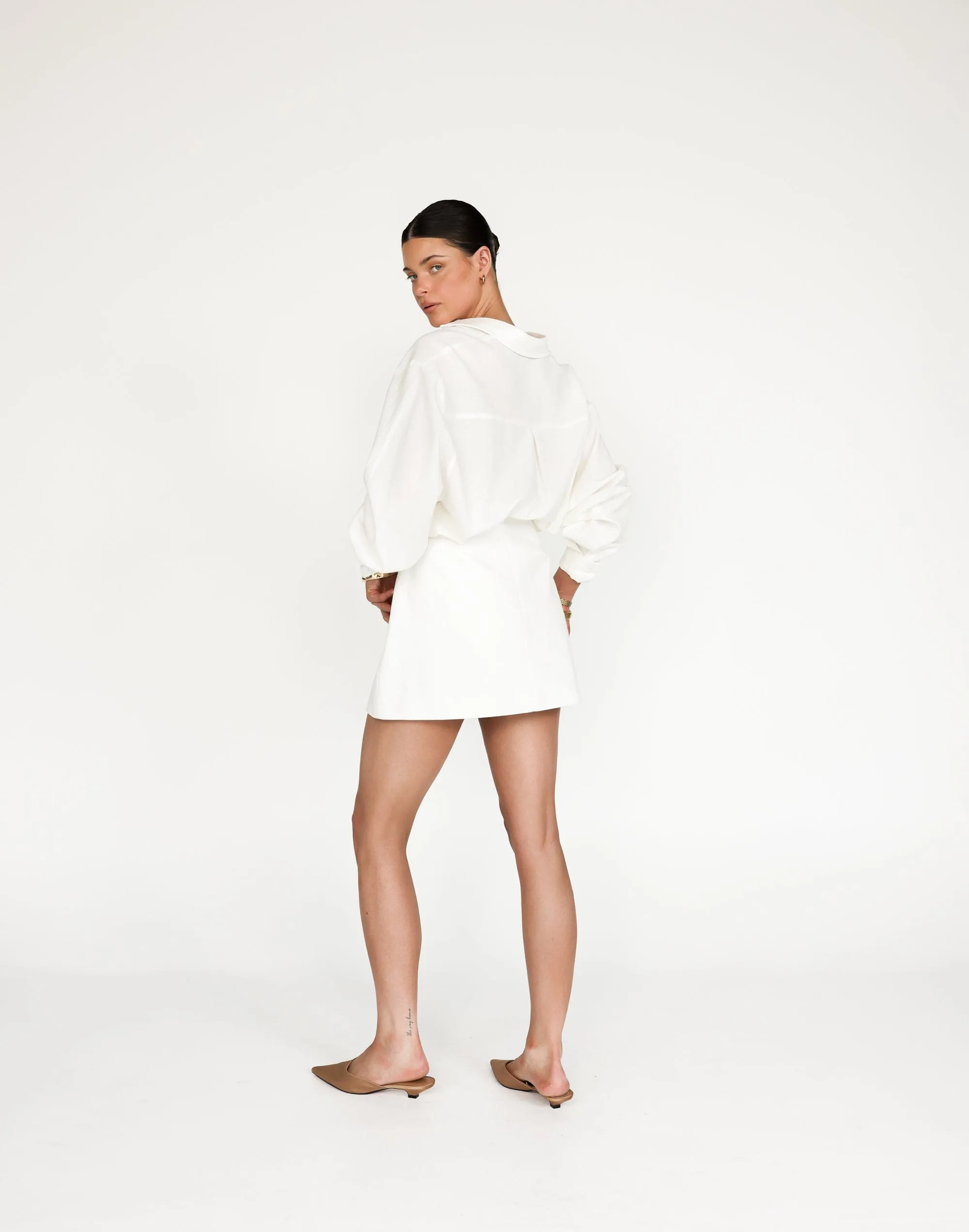 Ines Mini Skirt (White)