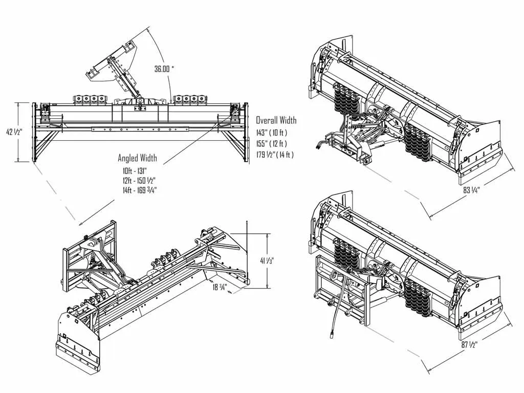 KAGE SNOWSTORM wheel loader / backhoe Snow Plow System (WL)(TLB)