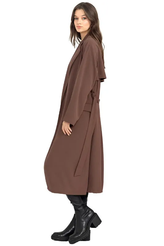 Keep Me Close Belted Women's Trench Coat