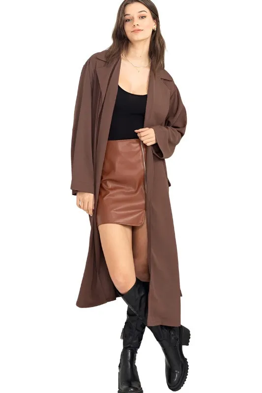 Keep Me Close Belted Women's Trench Coat