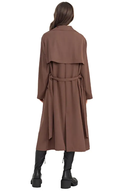 Keep Me Close Belted Women's Trench Coat