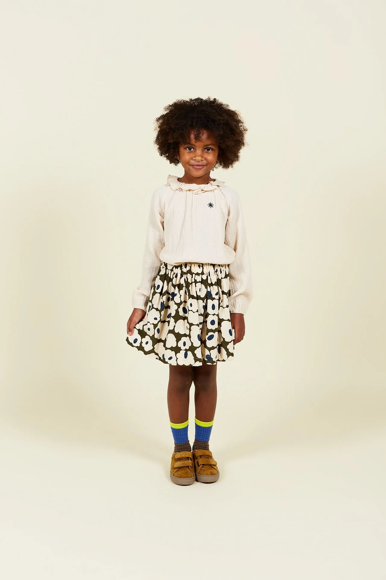 Khaki Sheep Velvet Skirt