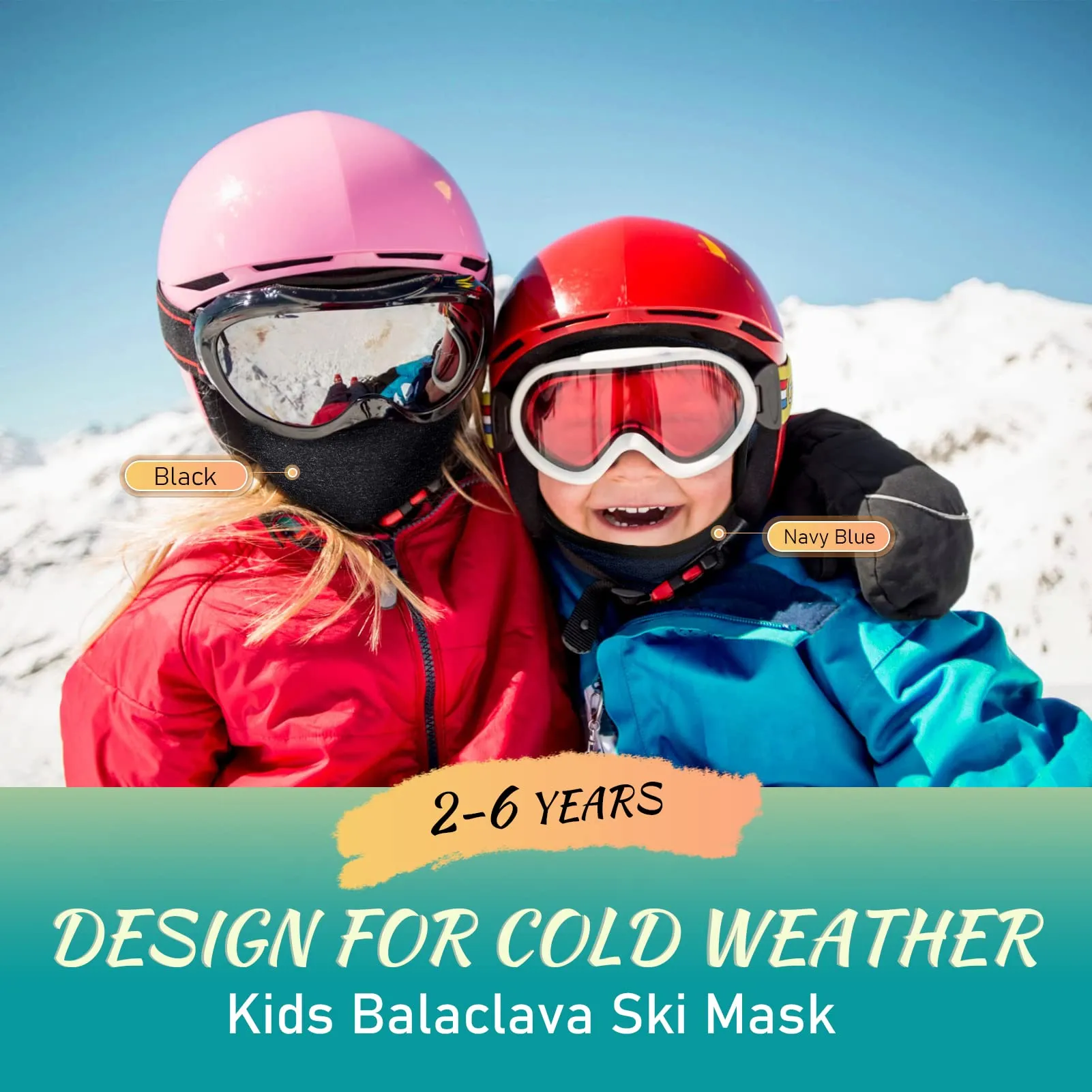 Kids Hooded Windproof Ski Face Cover