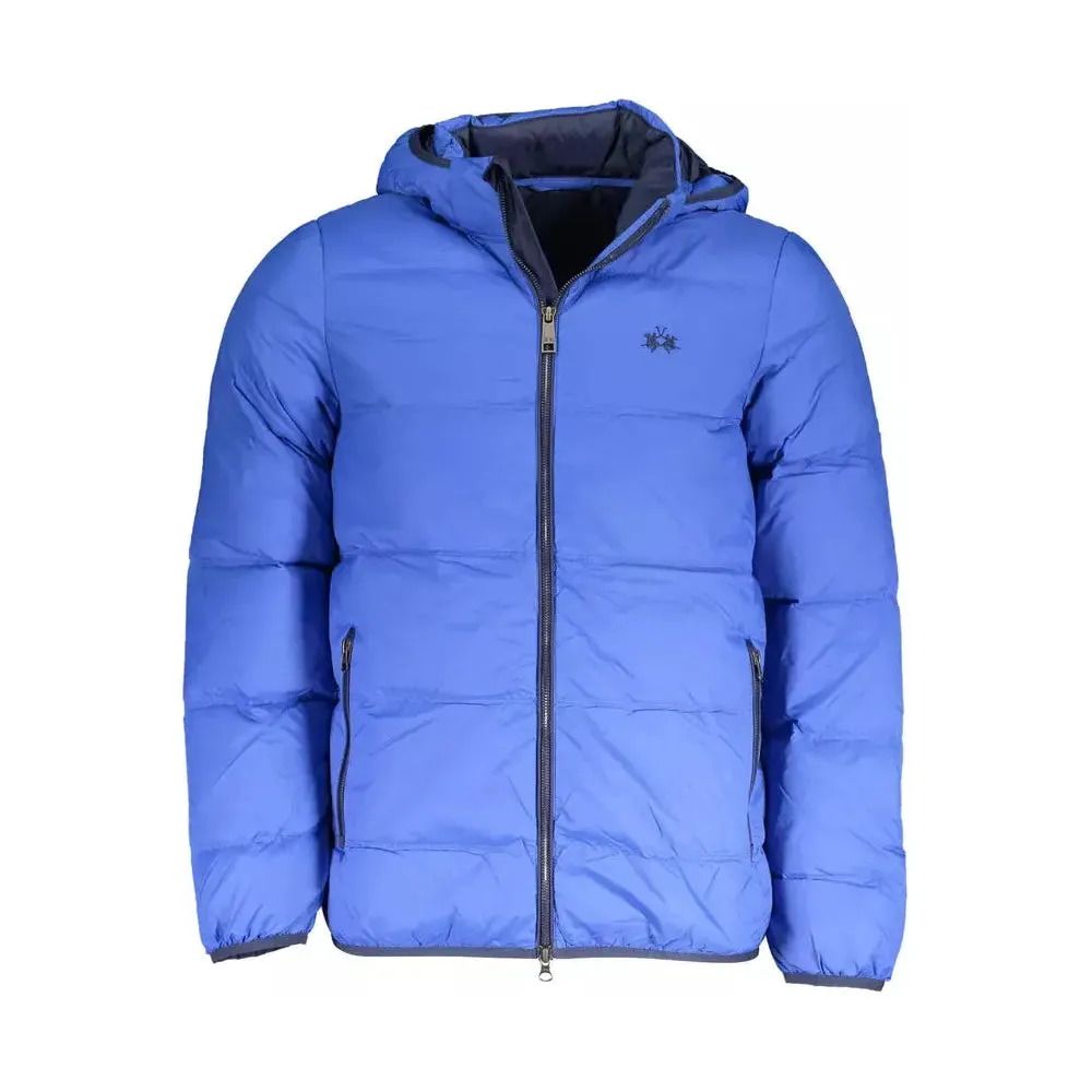 La Martina Elite Blue Jacket with Detachable Hood