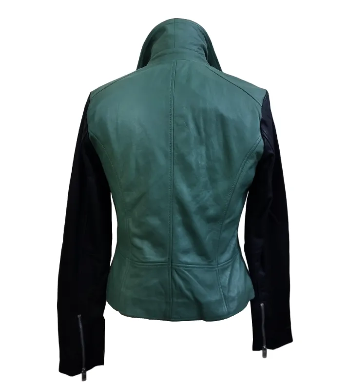 Ladies Leather Fashion Jacket Biker Style Real Lambskin Handmade Stylish Jacket - ELF49