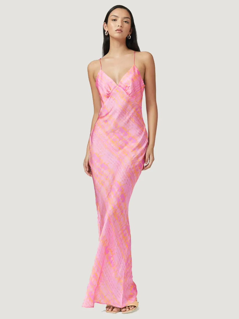 Leyla Slip Dress Pink Tie Dye