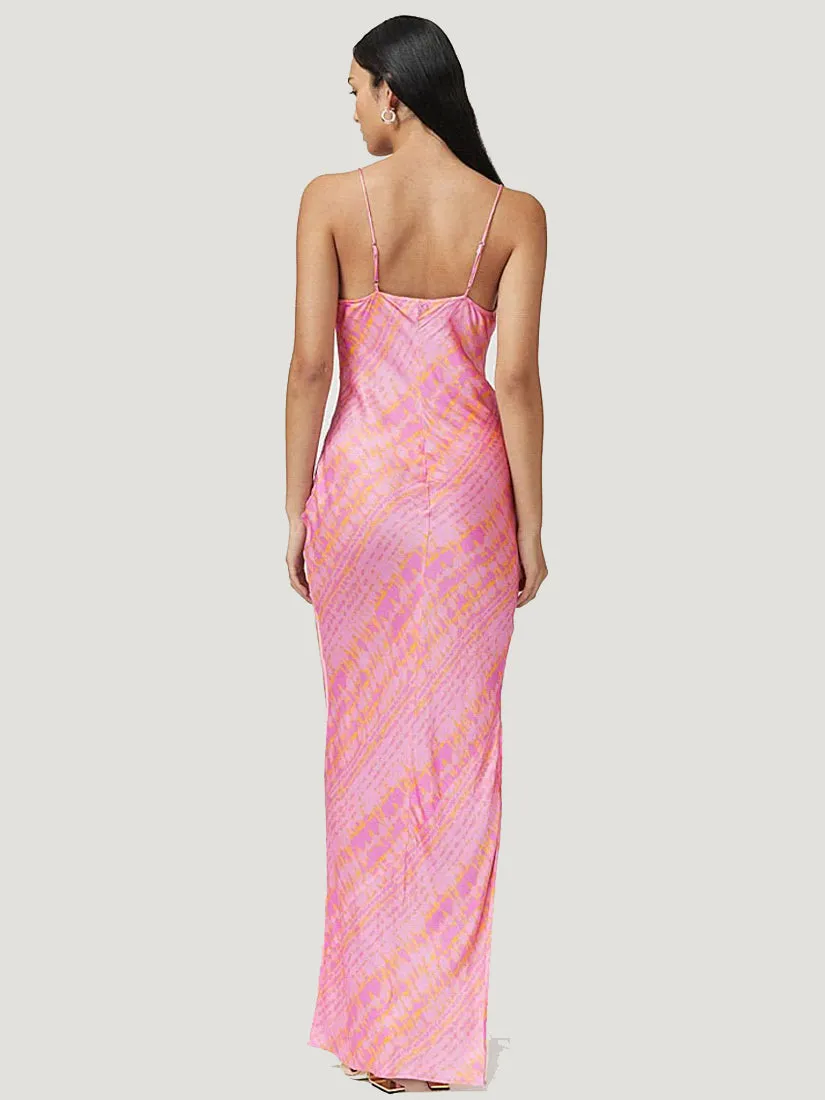 Leyla Slip Dress Pink Tie Dye